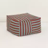 Taburet beanbag - OTTO - RED TEAL GREEN STRIPES - Nobodinoz