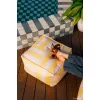 Taburet beanbag pentru exterior - OTTO - YELLOW AND PINK STRIPES - Nobodinoz