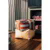 Taburet beanbag pentru exterior - OTTO - YELLOW AND PINK STRIPES - Nobodinoz