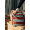 Taburet beanbag pentru exterior - OTTO - TOFFEE BLUE STRIPES - Nobodinoz