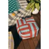 Taburet beanbag pentru exterior - OTTO - TOFFEE BLUE STRIPES - Nobodinoz