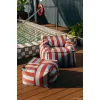 Fotoliu beanbag pentru exterior - LENNY - TOFFEE BLUE STRIPES - Nobodinoz