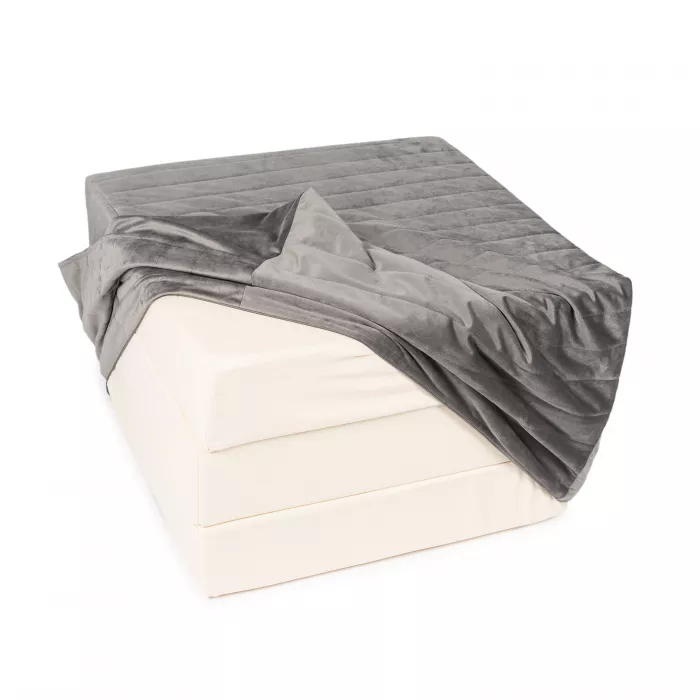 Saltea 3 in 1 - SLATE GREY VELVET - Nobodinoz