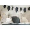 Perna decorativa din in ecologic in forma de frunza - Green Blue - Nobodinoz
