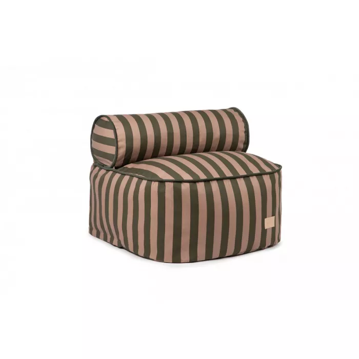 Beanbag - MAJESTIC - GREEN TAUPE STRIPES - Nobodinoz