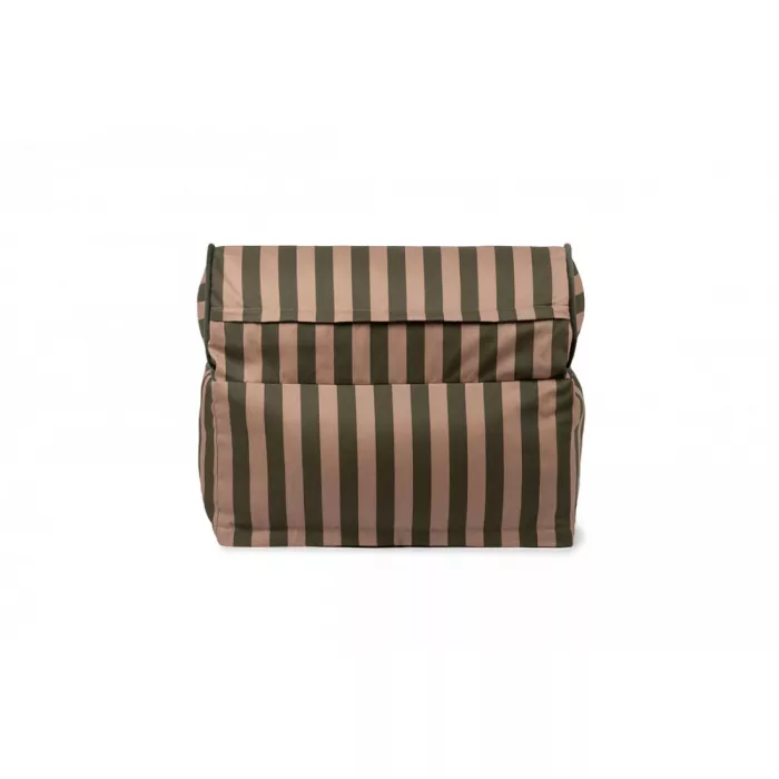 Beanbag - MAJESTIC - GREEN TAUPE STRIPES - Nobodinoz