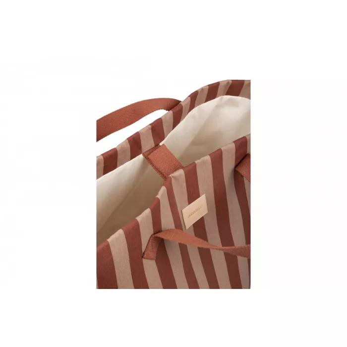 Cos de depozitare - MAJESTIC - MARSALA TAUPE STRIPES - Nobodinoz