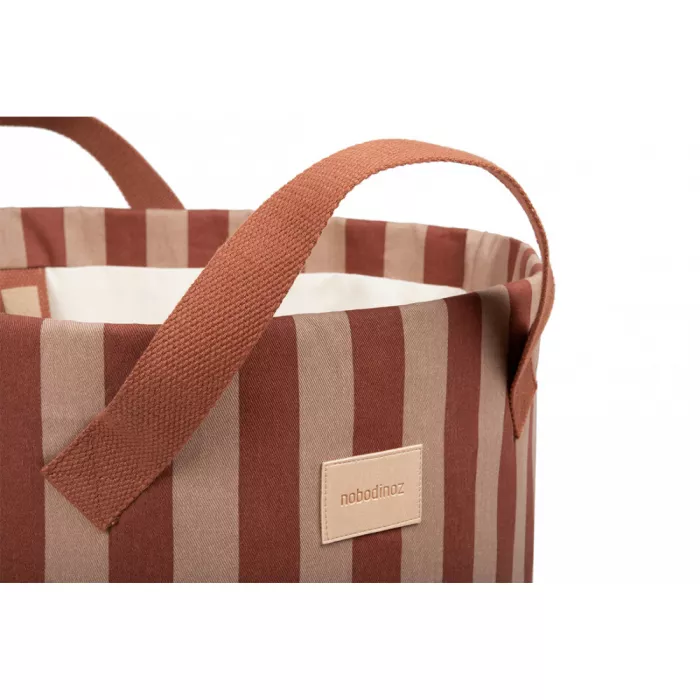 Cos de depozitare - MAJESTIC - MARSALA TAUPE STRIPES - Nobodinoz