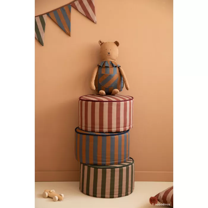 Taburet - MAJESTIC - MARSALA TAUPE STRIPES - Nobodinoz