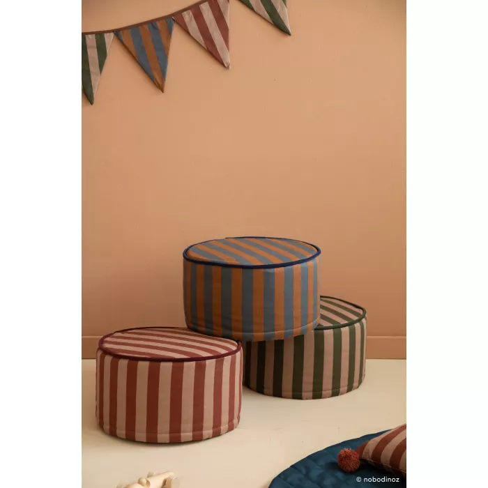 Taburet - MAJESTIC - MARSALA TAUPE STRIPES - Nobodinoz