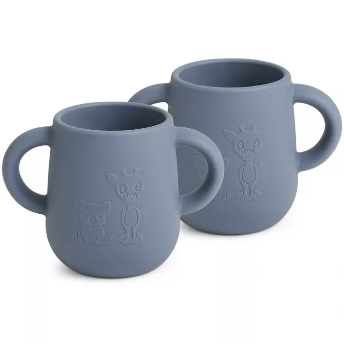 Set de 2 cani din silicon cu doua manere - Abiola - Bering sea - Nuuroo Set de 2 cani din silicon cu doua manere - Abiola - Bering sea - Nuuroo