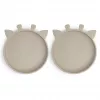 Set 2 farfurii din silicon Akila - Giraffe - Cobblestone - Nuuroo