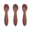 Set 3 lingurite din silicon Ella - Mahogany - Nuuroo