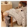 Pijama din bumbac organic pentru copii - Sara - Mixed Leaf - Nuuroo