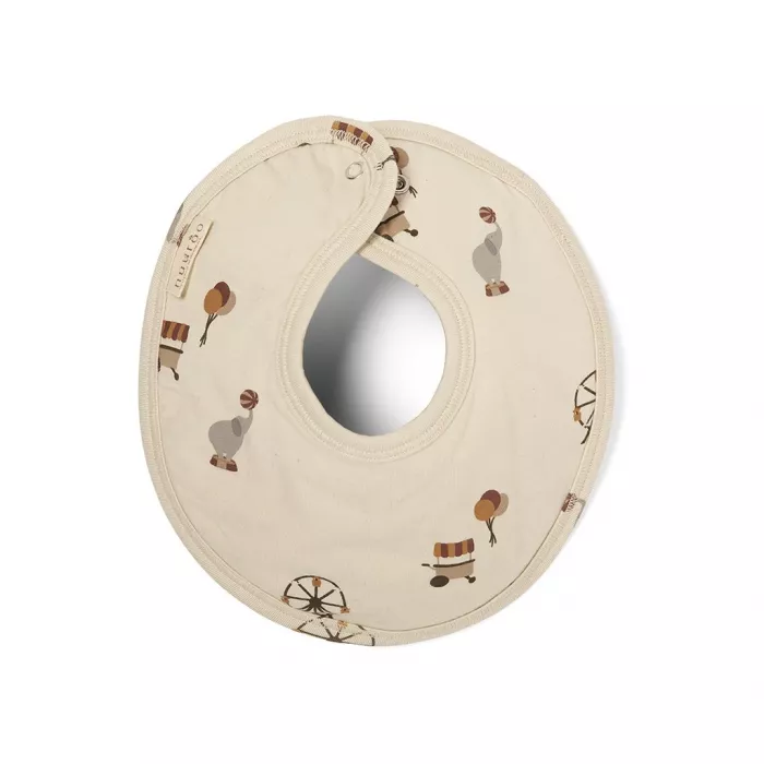 Baveta bandana din bumbac organic Ata - Creme - Circus - Nuuroo