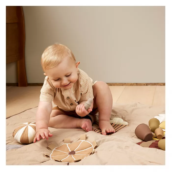 Salteluta din bumbac organic pentru joaca Alin - Light Brown - Nuuroo