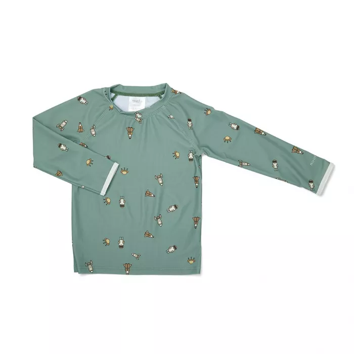 Bluza cu maneca lunga cu protectie UV 50+ - Kris - Light Green - Space - Nuuroo