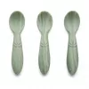 Set 3 lingurite din silicon Ella - Light Green - Nuuroo