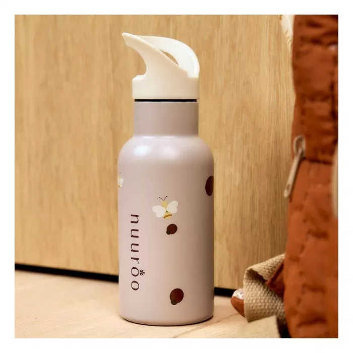 Sticla termos din otel inoxidabil Bertil - 350 ml - Flower bee - Sand - Nuuroo