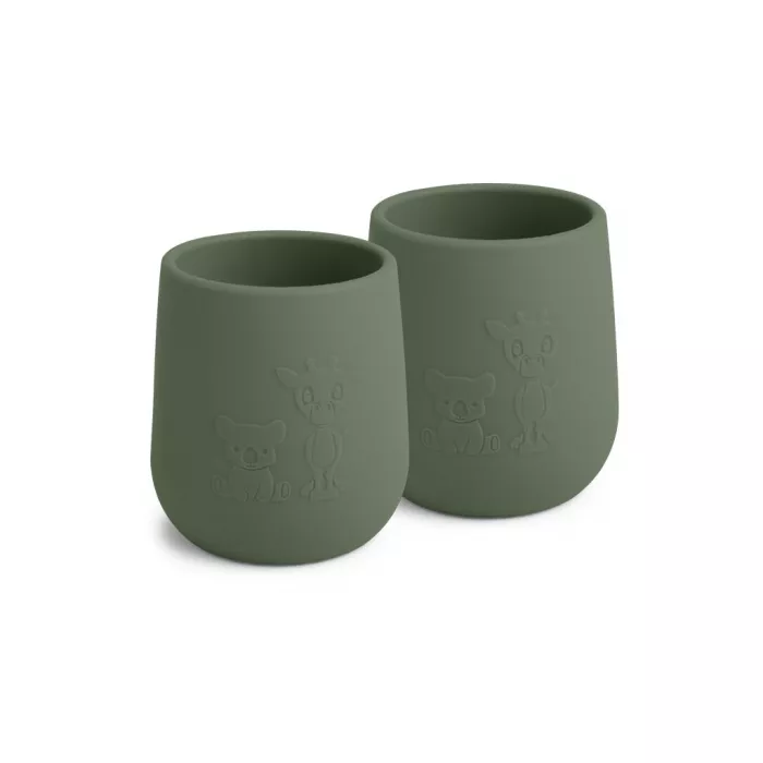 Set de 2 pahare din silicon - Abel - Dusty Green - Nuuroo