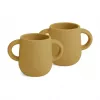 Set de 2 cani din silicon cu doua manere - Abiola - Dusty Yellow - Nuuroo Set de 2 cani din silicon cu doua manere - Abiola - Dusty Yellow - Nuuroo