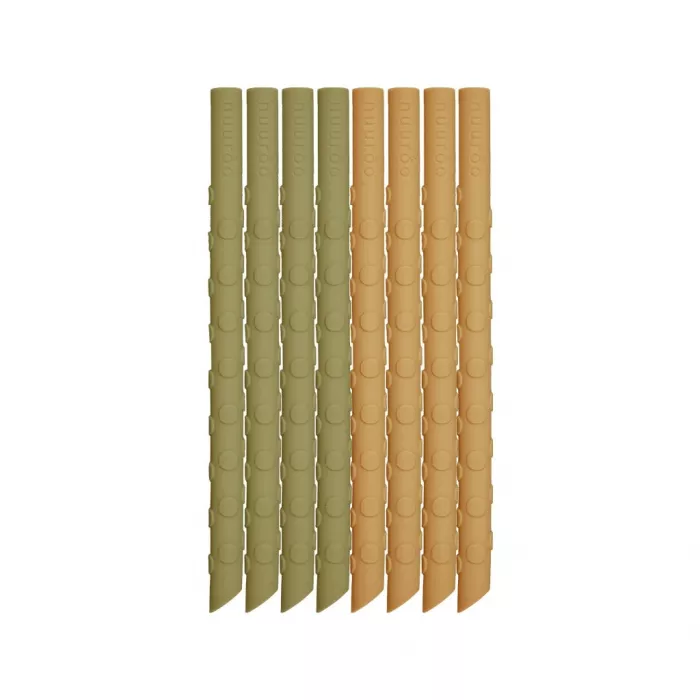 Set de paie din silicon - Ada - Olive Green/Dusty Yellow - Nuuro
