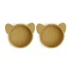 Set 2 boluri din silicon Rosa - Koala - Dusty Yellow - Nuuroo