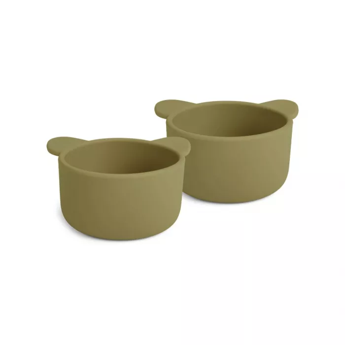 Set 2 boluri din silicon Rosa - Koala - Olive Green - Nuuroo