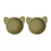Set 2 boluri din silicon Rosa - Koala - Olive Green - Nuuroo
