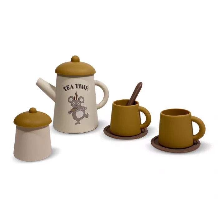 Set de ceai din silicon pentru copii - Sia - Cream Mix - Nuuroo