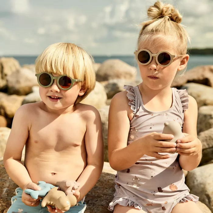 Ochelari de soare pentru copii cu protectie UV400 Anna - Cream - Nuuroo