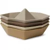 Set de jucarii pentru baie - set 4 barcute - Brown Mix - Nuuroo