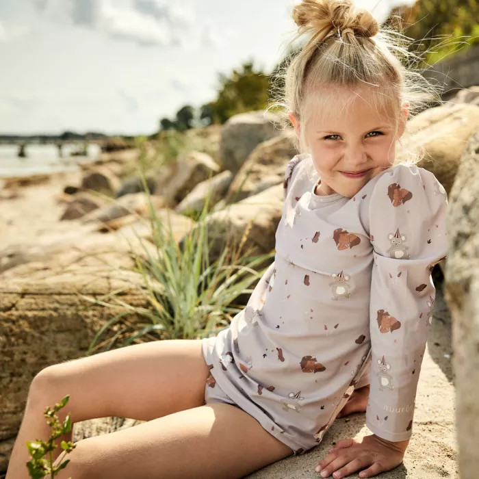 Bluza cu maneca lunga cu protectie UV 50+ - Anne - Unicorn - Nuuroo