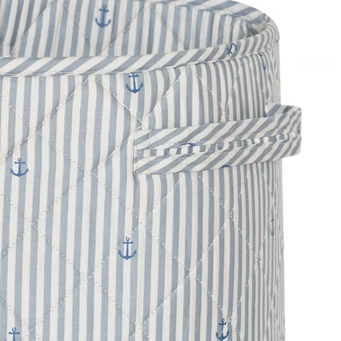 Cos de depozitare din bumbac organic Hunter mediu - Stripe Anchor - Nuuroo