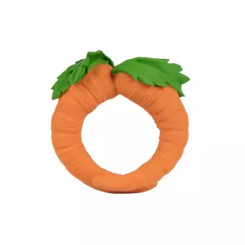 Jucarie de dentitie din cauciuc natural - Inel Cathy the Carrot - Oli & Carol
