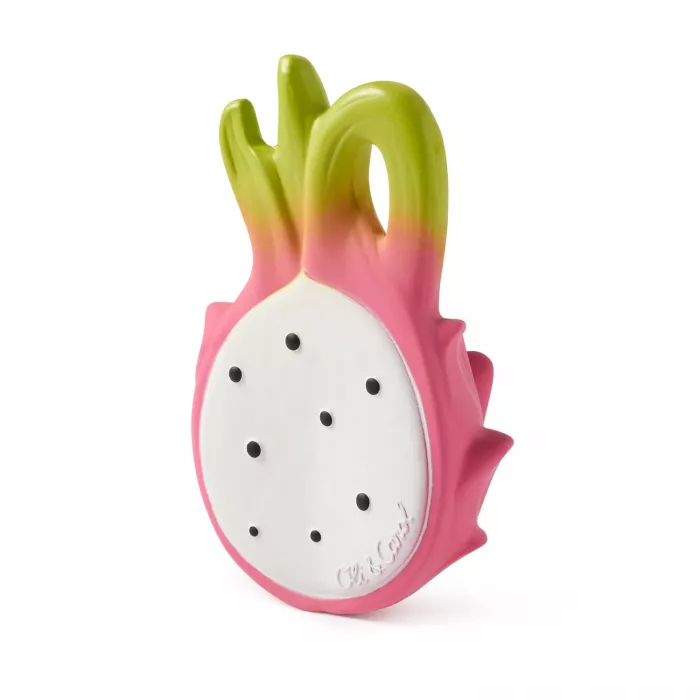 Jucarie de dentitie Fucsia the Dragonfruit din cauciuc natural - Oli & Carol
