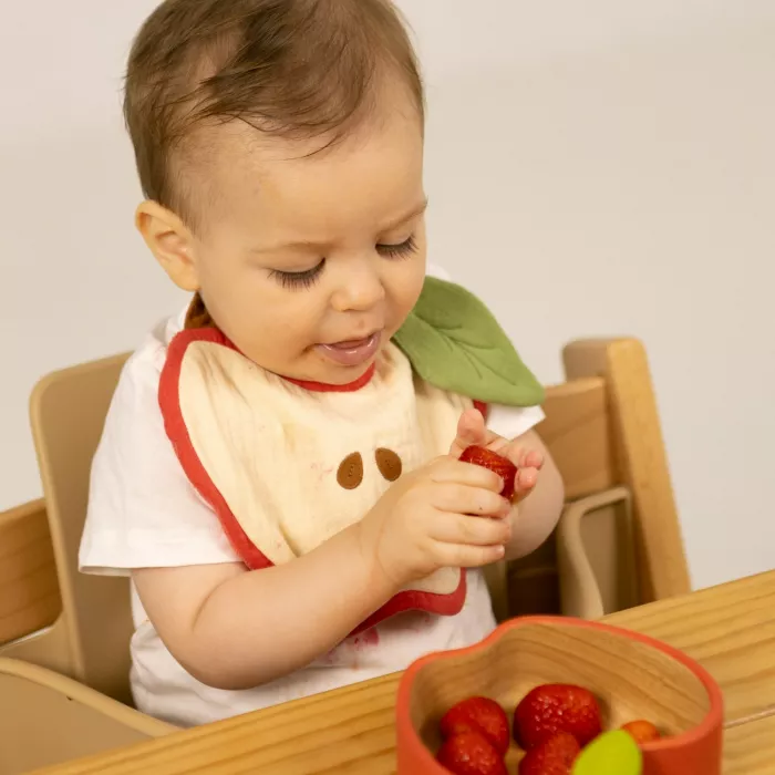 Baveta bandana din bumbac organic - Pepa The Apple  - Oli & Carol