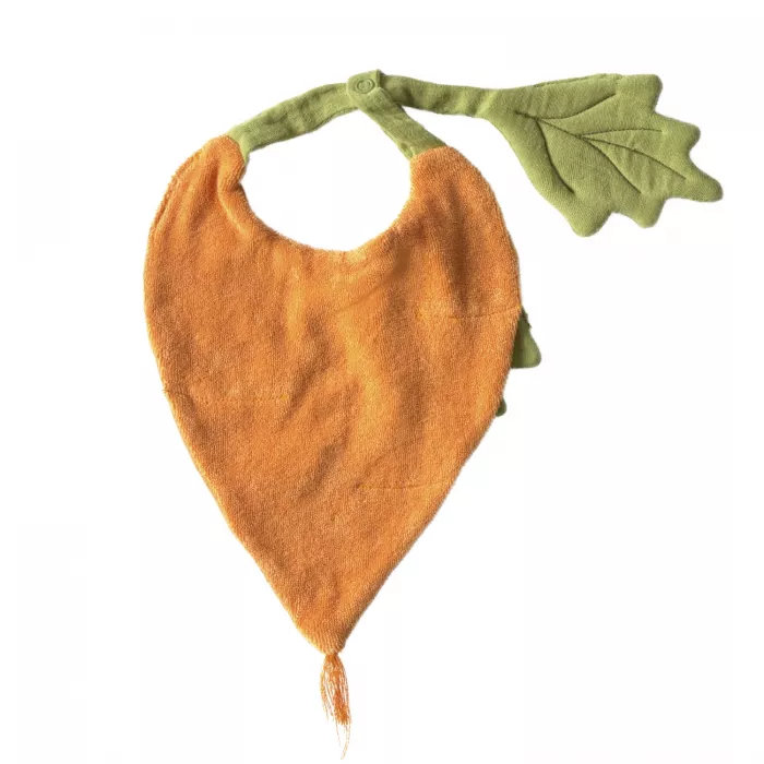 Baveta bandana din bumbac organic - Cathy The Carrot - Oli & Carol