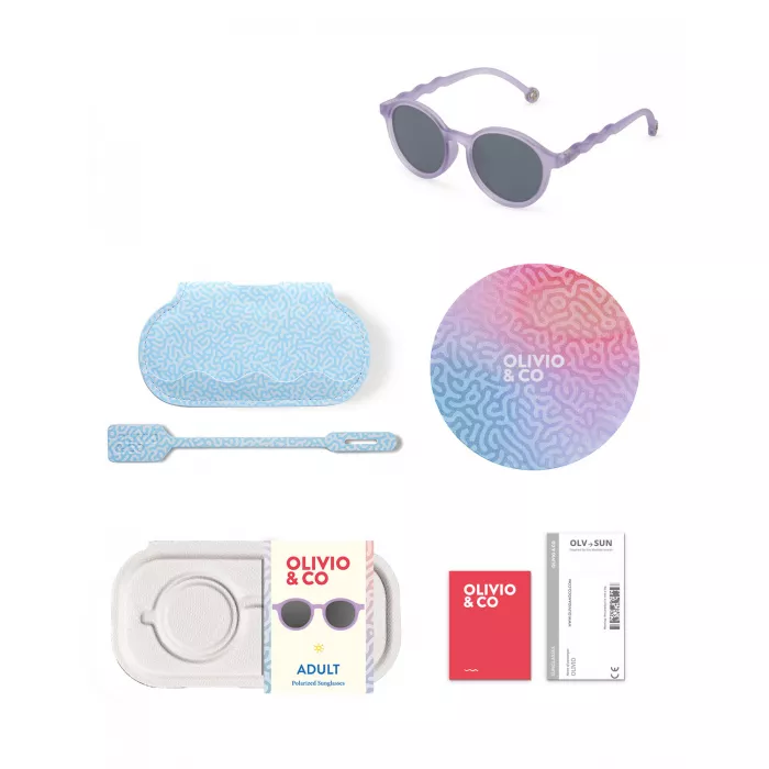 Ochelari de soare cu lentile polarizate - 12 ani+ - Coral Reef - Purple Coral - Olivio & Co