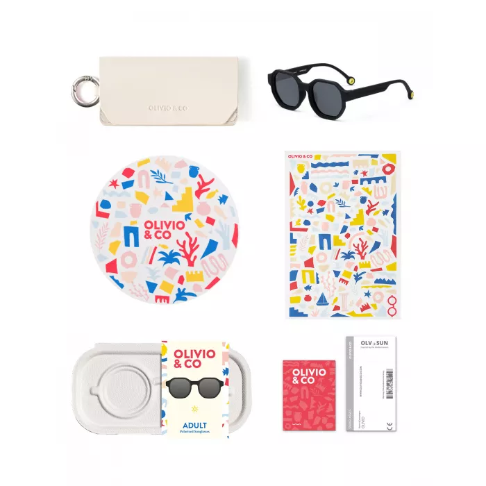 Ochelari de soare cu lentile polarizate - 12 ani +/ Adult - Creative Edition D - Squid Black - Olivio & Co