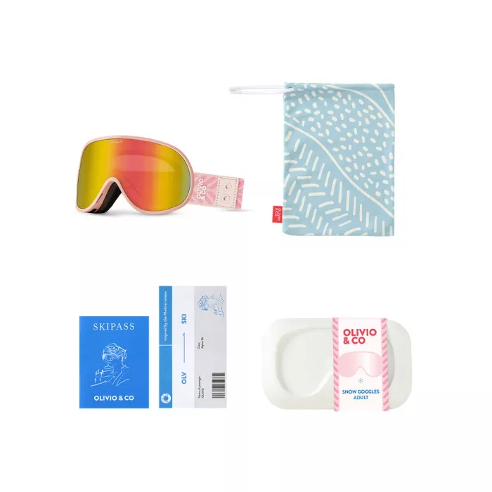 Ochelari pentru SKI - 12 ani + - Snowflake Pink - Olivio&Co