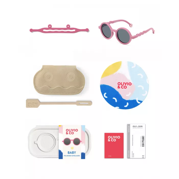 Ochelari de soare cu lentile polarizate - 0-18 luni - Clasic - Flower Stall-Rock Rose - Olivio & Co