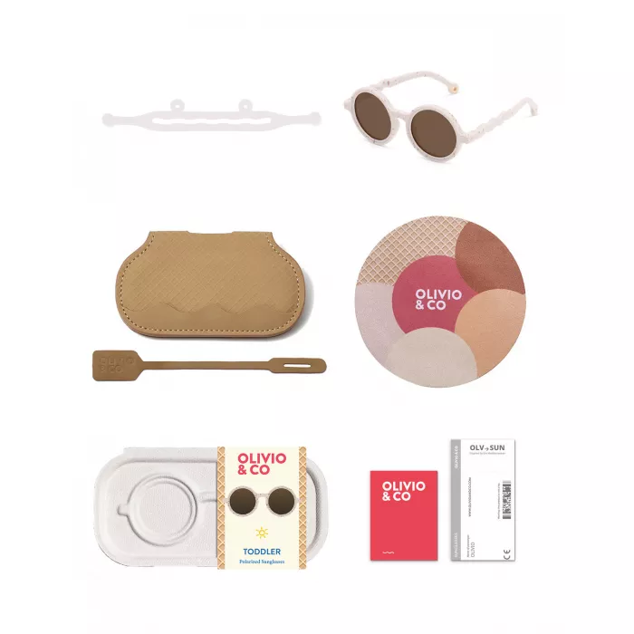 Ochelari de soare cu lentile polarizate - 0-18 luni - Gelato Summer - Vanilla Brownie - Olivio & Co