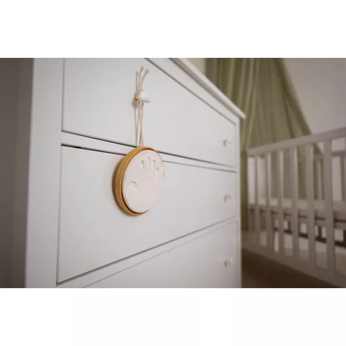 Kit amprenta cu rama din lemn rotunda - Keepsake - Petit Artichaut