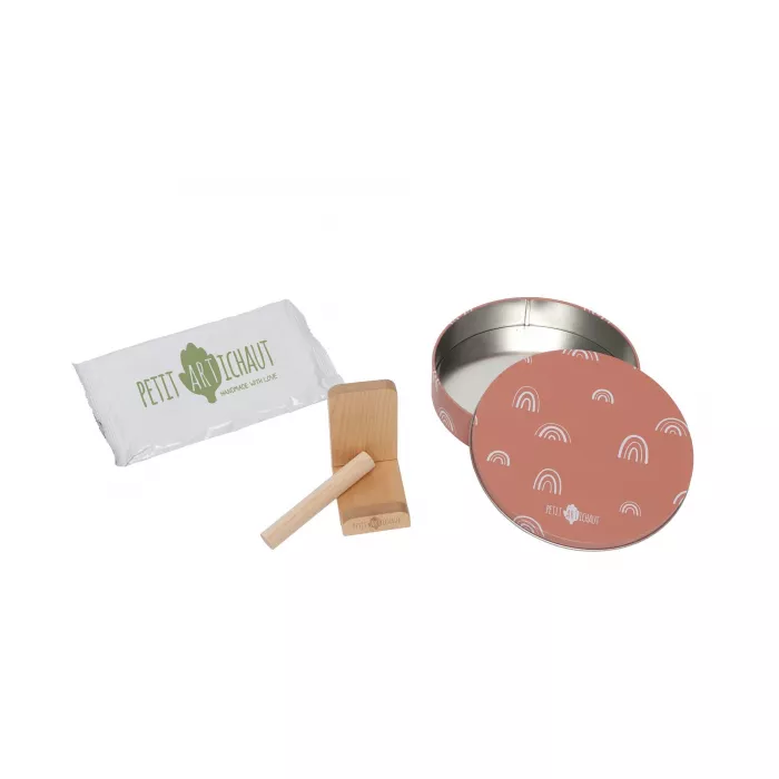 Cutie cu kit amprenta pentru bebelusi - Rainbow Terracotta - Petit Artichaut