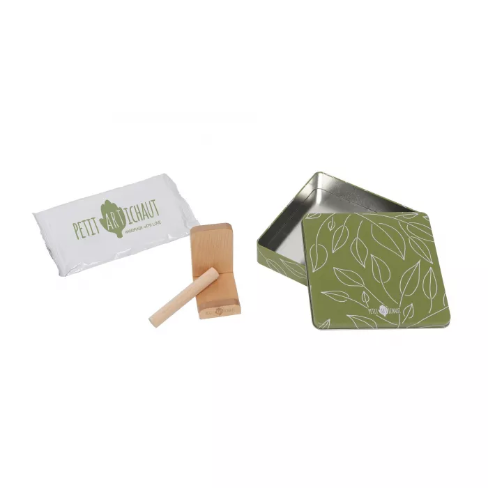 Cutie cu kit amprenta pentru bebelusi Square - Olive Tree - Petit Artichaut