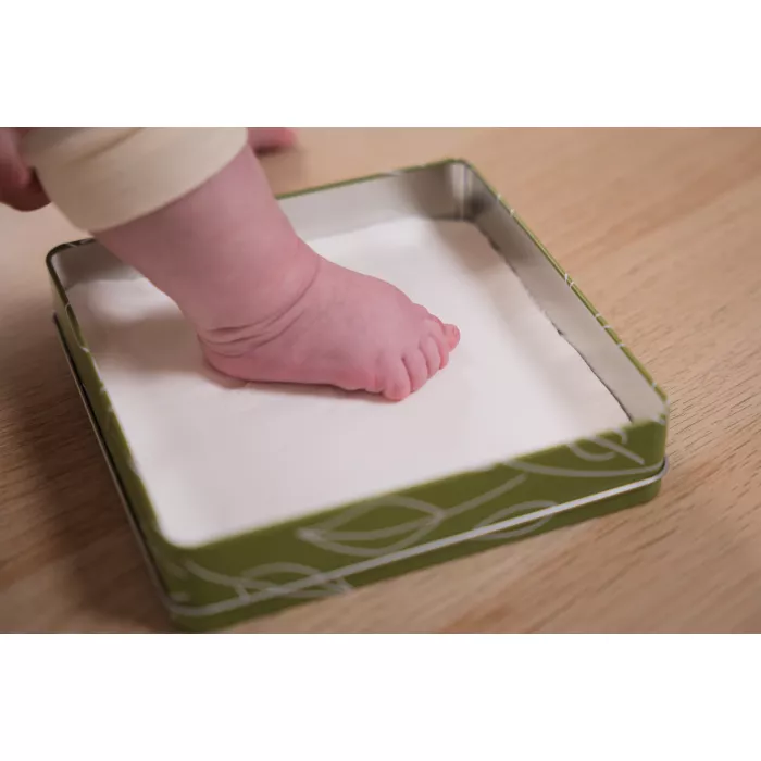 Cutie cu kit amprenta pentru bebelusi Square - Olive Tree - Petit Artichaut