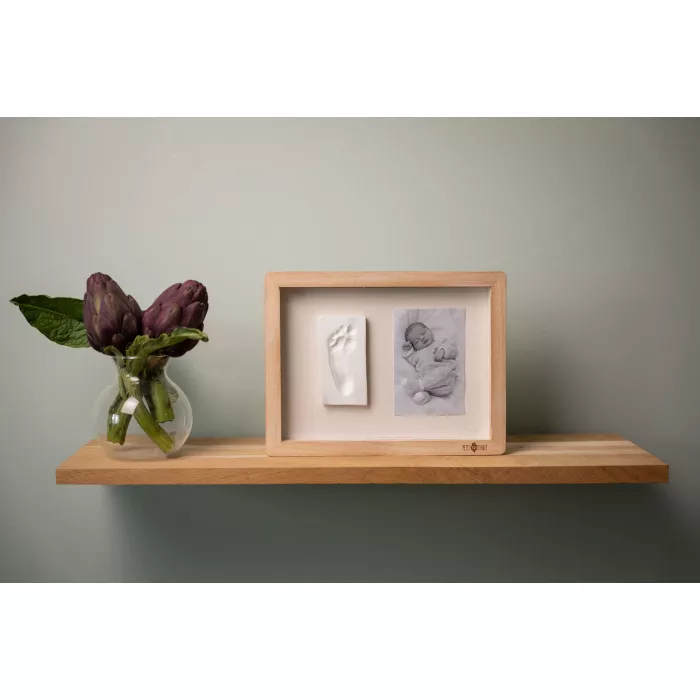 Rama cu kit amprenta pentru bebelusi - Classic Frame - Ivy Grey - Petit Artichaut