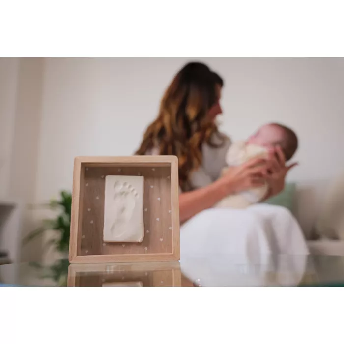 Rama din lemn cu Kit amprenta - PRINT BOX - PRETTY HEARTS - Petit Artichaut