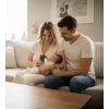 Set cadou cu kit amprentă și jucărie din bumbac organic pentru nou-născut - Petit Artichaut